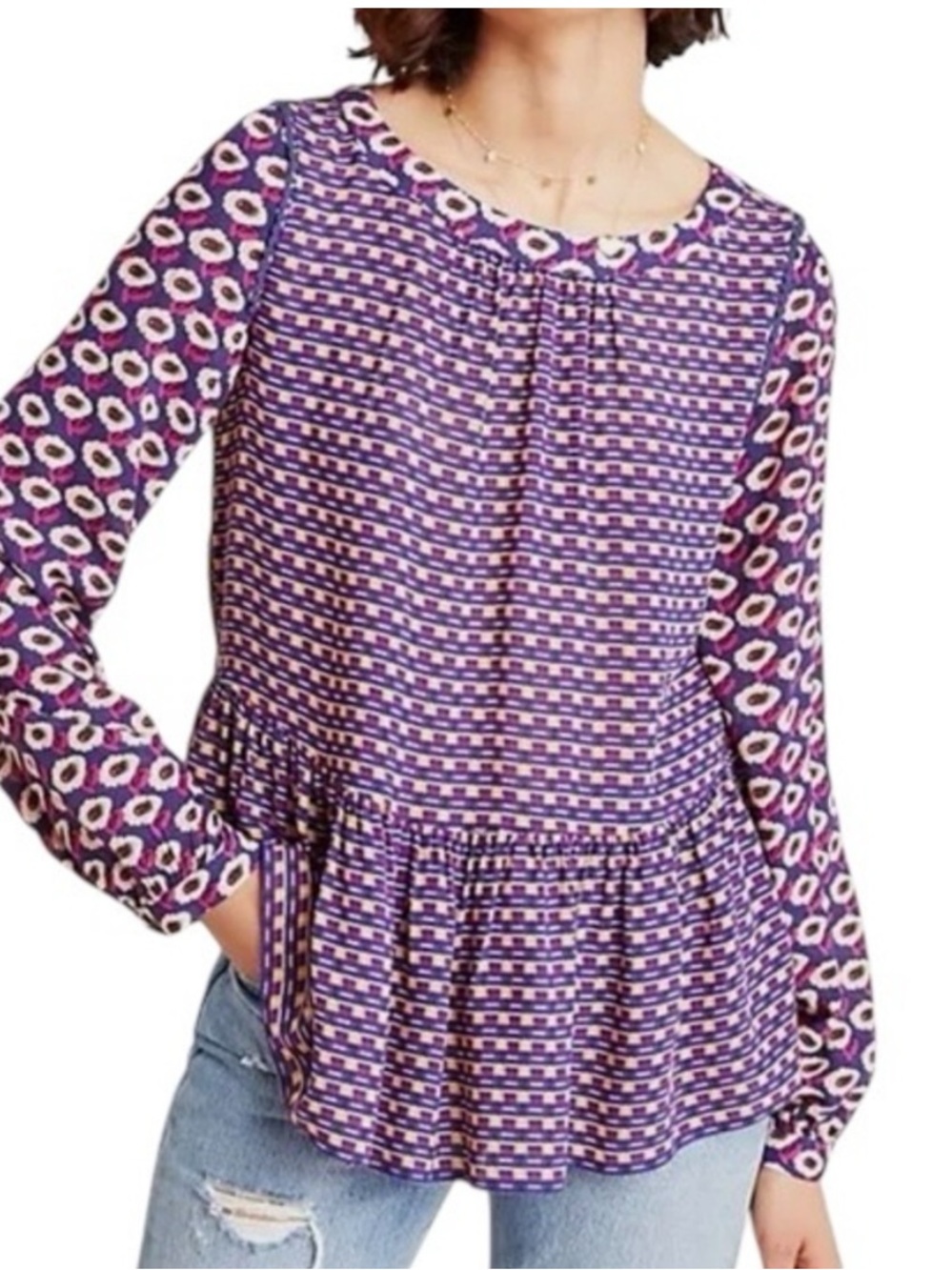 Maeve Cheyenne Peplum Blouse